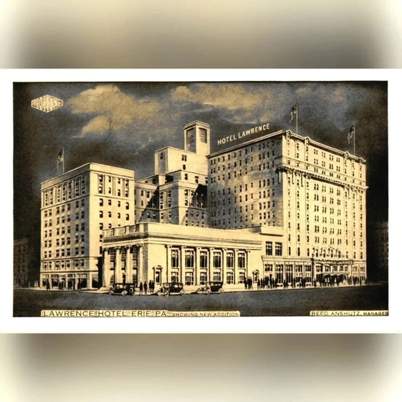 Source Unknown Other - LAWRENCE HOTEL, ERIE, PA., SHOWING NEW ADDITION, Vintage Postcard